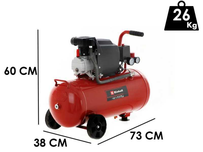 Einhell TC-AC 190/50/8 - Compressore aria elettrico carrellato - Motore 2 HP - 50 lt