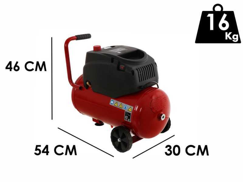 Einhell TC-AC 200/24/8  OF - Compressore aria elettrico carrellato - Motore 1.5 HP - 24 lt