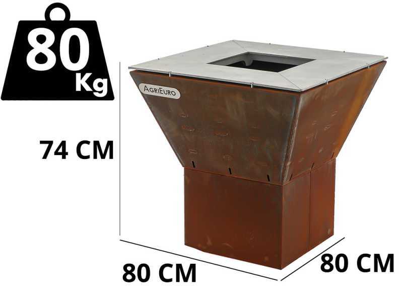 Top Line Gringo B038 - Barbecue a legna in corten