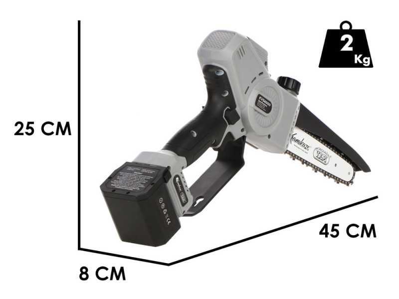 Volpi KVS6000 - Potatore manuale a batteria - 21.6V 4Ah - Barra da 19 cm