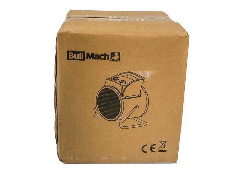 BullMach BM-EFH 3RC - Generatore di aria calda elettrico - Elemento riscaldabile in ceramica - 3KW