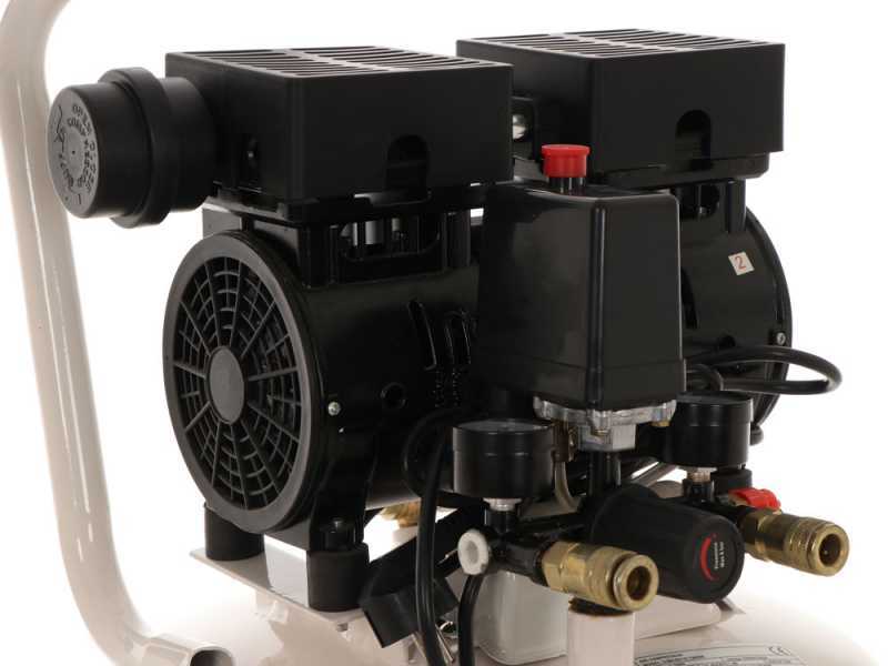 BlackStone V-SBC50-10 - Compressore aria silenziato oilless - Motore 1 HP - 50lt Verticale