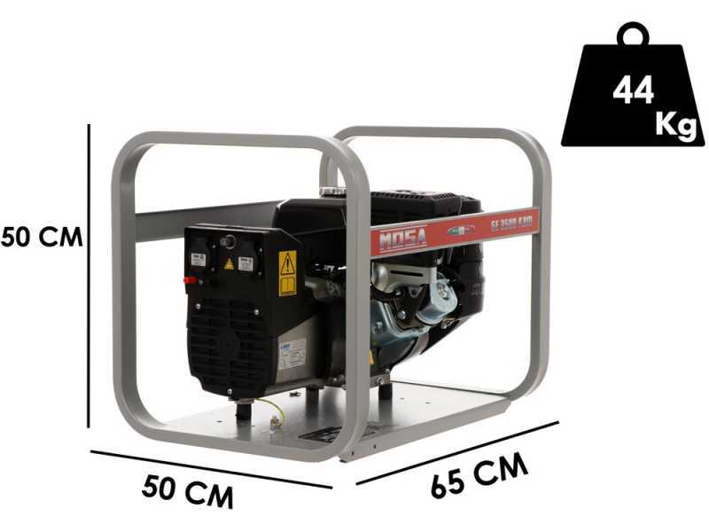 MOSA GE 3500 KBM - Generatore di corrente a benzina 2.9 kW - Continua 2.6 kW Monofase