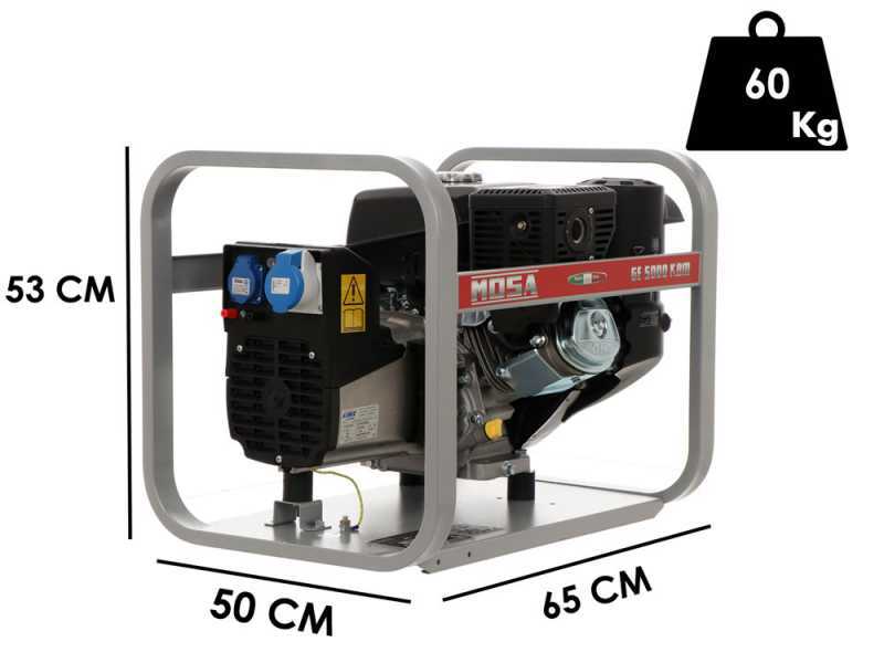 MOSA GE 5000 KBM - Generatore di corrente 4.4 KW monofase - Alternatore italiano - Motore Kohler