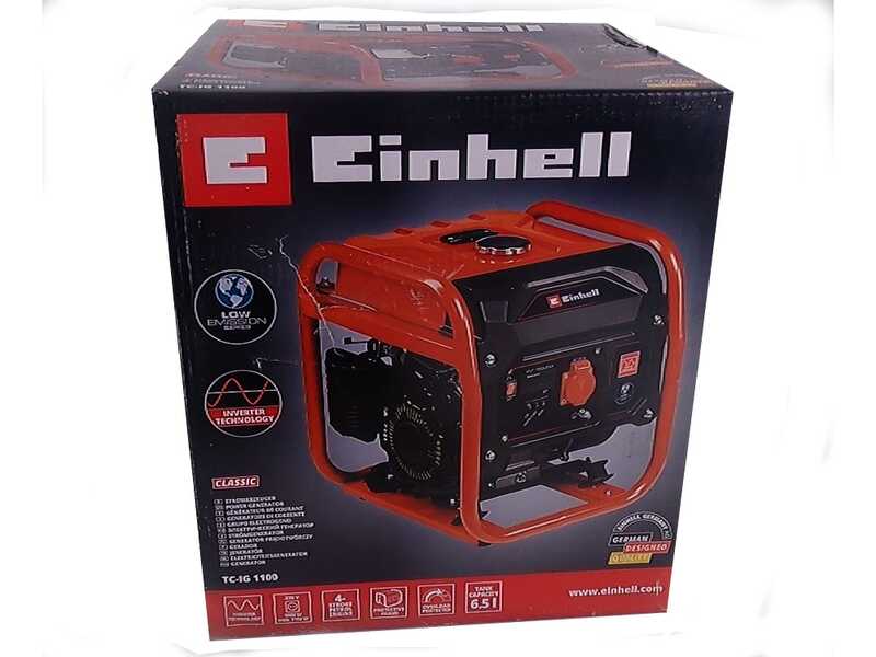 Einhell TC-IG 1100 - Generatore di corrente inverter a benzina 1.4 kW - Continua 1.1 kW Monofase