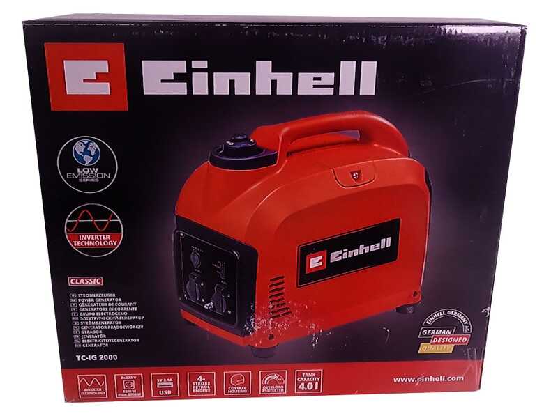 Einhell TC-IG 2000 - Generatore di corrente inverter a benzina 2 kW - Continua 1.8 kW Monofase