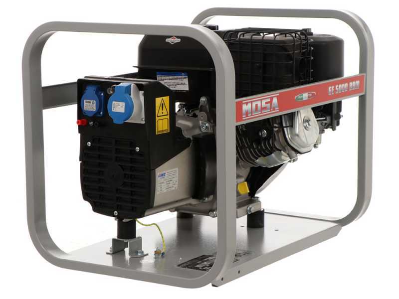 MOSA GE 5000 BBM - Generatore di corrente a benzina 4.5 kW - Continua 3.6 kW Monofase