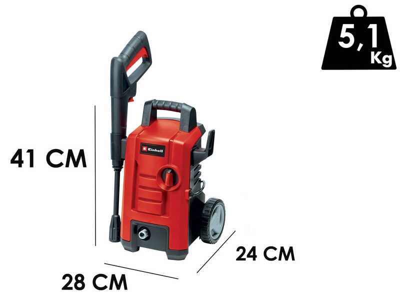 Einhell TC-HP 130 - Idropulitrice a freddo compatta e portatile - 130 bar max - portata 390 L/h