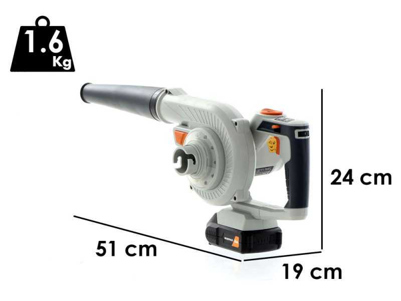 Batavia Maxxpack - Soffiatore a batteria 18V SOLO - SENZA BATTERIE E CARICABATTERIE