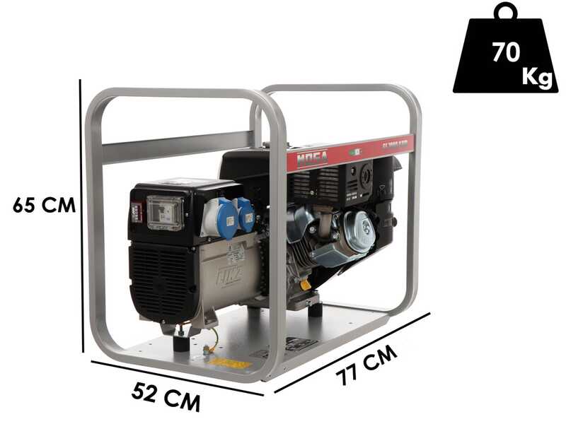 MOSA GE 7000 KBM - Generatore di corrente a benzina 6 kW - Continua 5 kW Monofase