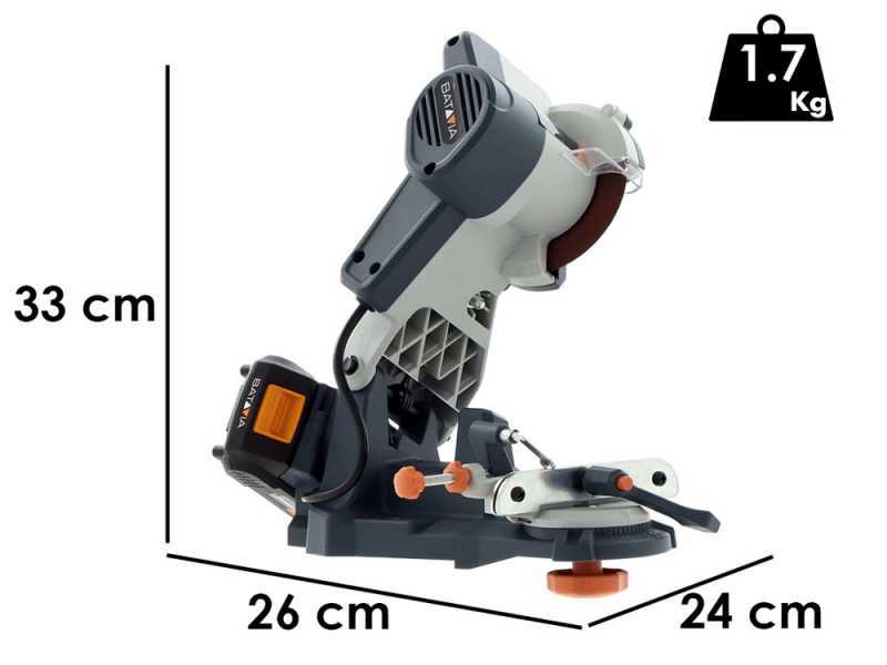 Affilacatene a batteria Batavia -  affilatore per catene motoseghe  - con batteria da 18V/ 2ah