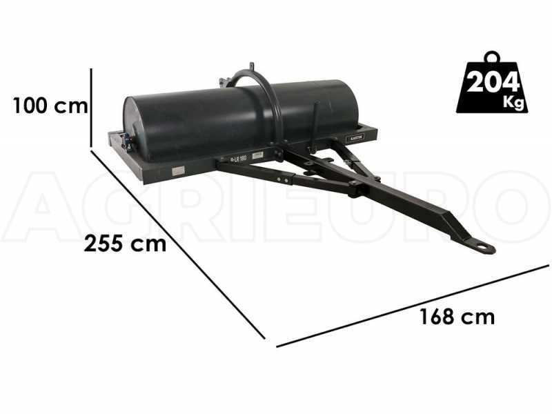 Blackstone B-LR 150 - Rullo per trattore compattatore, timone di traino + attacco a 3 punti