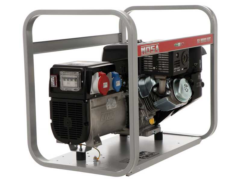 MOSA GE 8000 KBT - Generatore di corrente a benzina 6.4 kW - Continua 5.6 kW Trifase - Motore Kohler CP CH440