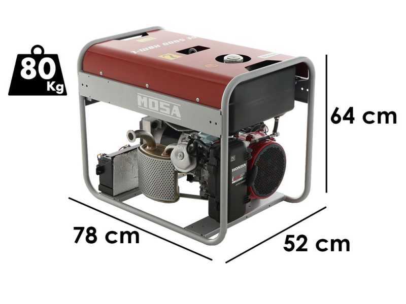 MOSA GE 5000 HBM-L AVR EAS - Generatore di corrente 4.4 KW monofase - Alternatore italiano