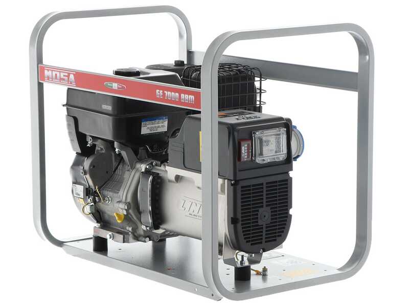 MOSA GE 7000 BBM AVR - Generatore di corrente a benzina con AVR 6 kW - Continua 5 kW Monofase - Motore B&amp;S XR2100