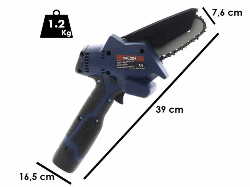 BullMach Kairos 10 - Potatore manuale a batteria - incluse 2 batterie 16V 2Ah