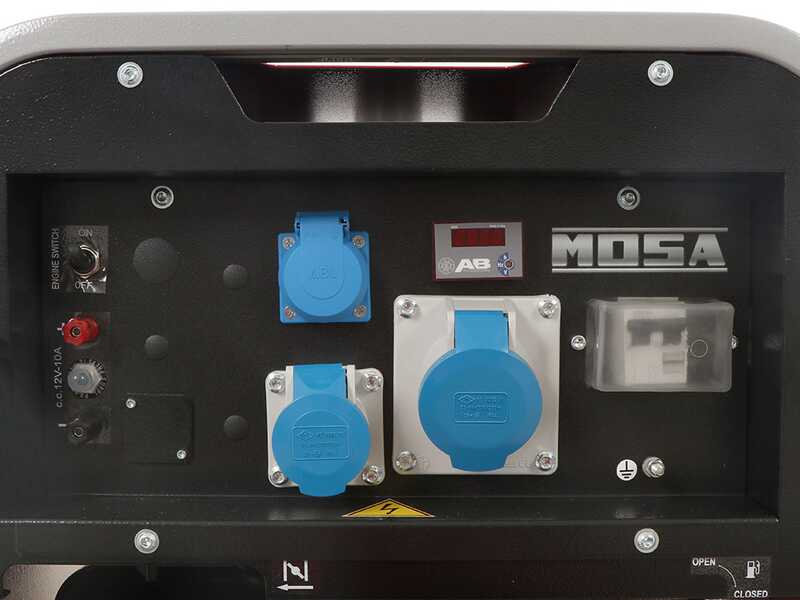 MOSA GE S-5000 HBM AVR - Generatore di corrente a benzina con AVR 4.4 kW - Continua 3.6 kW Monofase - Motore Honda GX270