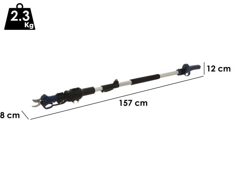 BullMach ARTEMIS 28 - Forbice elettrica da potatura su asta - 16.8V 2Ah - 150/210 cm