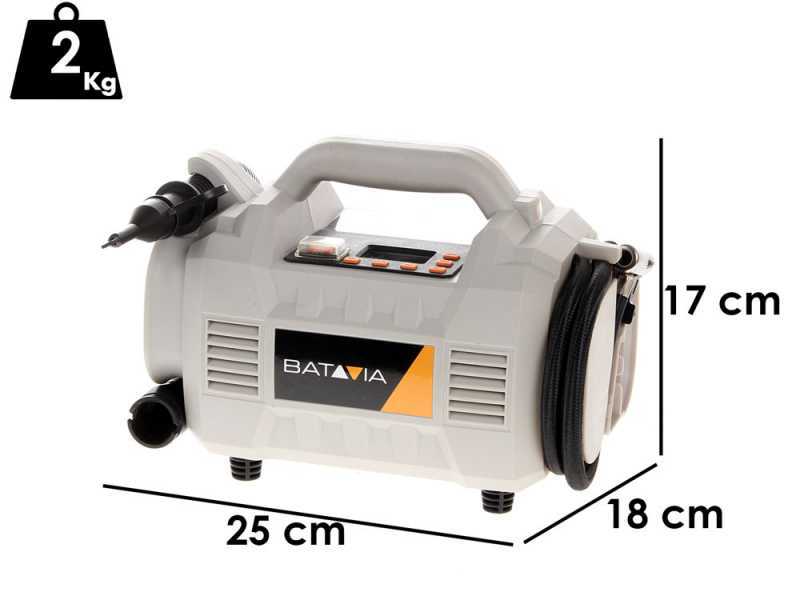 Compressore aria a batteria portatile Batavia - Con batteria da 18V/2.0ah e caricabatteria