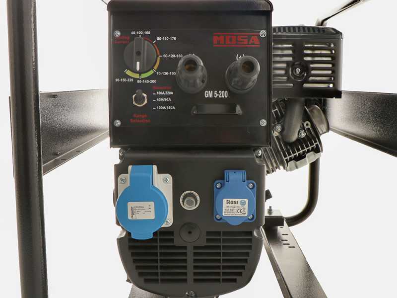 Mosa GM 5-200 HBM - Motosaldatrice a scoppio - Saldatura a elettrodo a corrente continua 200A