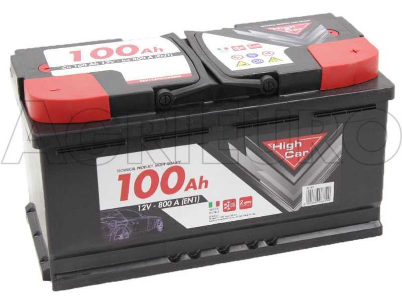 Set completo: carrello porta batteria Geotech + batteria 100 ah + caricabatteria Awelco Automatic 20