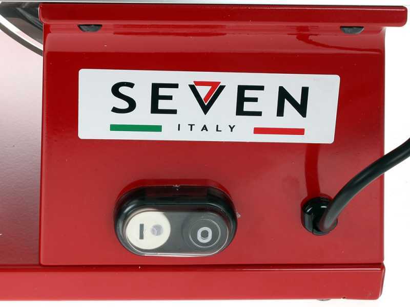 Seven Italy PS 300 PRO ROSSA - Affettatrice con lama da 300 mm - affilatoio compreso