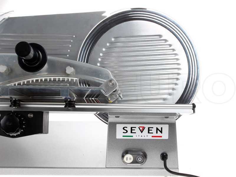 Seven Italy PS 300 PRO SILVER - Affettatrice con lama da 300 mm - affilatoio compreso