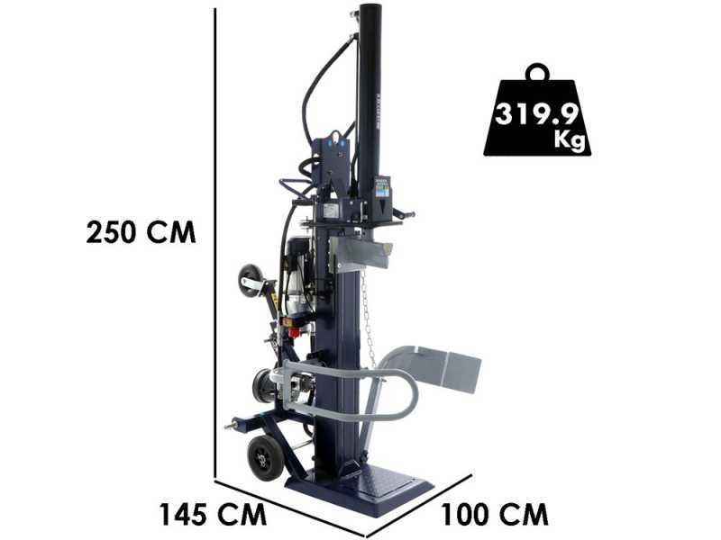 BullMach BM-LS-ET-T 22 V - Spaccalegna ibrido - Verticale - Elettrico e a trattore