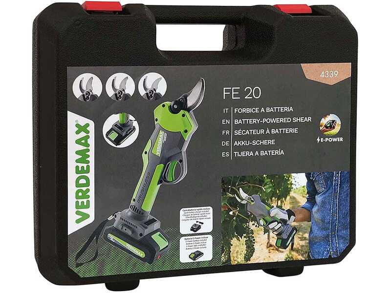 Verdemax FE20 - Forbice elettrica da potatura - 20V 2Ah