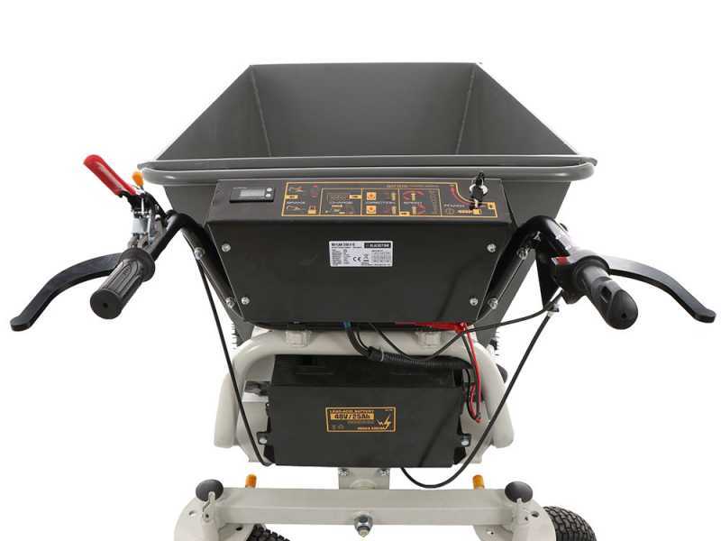 BlackStone BS-CAR 500 E-D - Carriola elettrica a batteria 48V 25Ah con cassone dumper