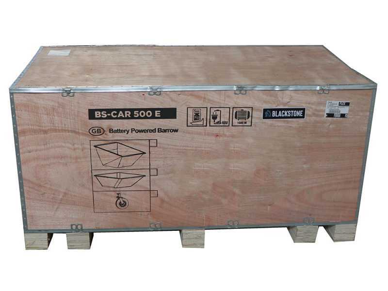 BlackStone BS-CAR 500 E-D - Carriola elettrica a batteria 48V 25Ah con cassone dumper