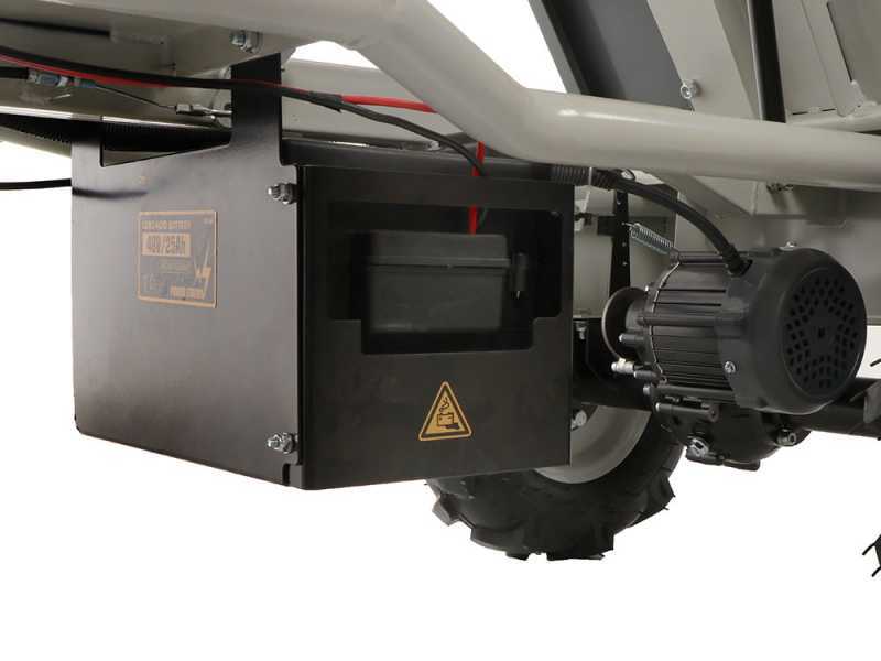 BlackStone BS-CAR 500 E-F - Carriola elettrica a batteria 48V 25Ah con cassone ribaltabile