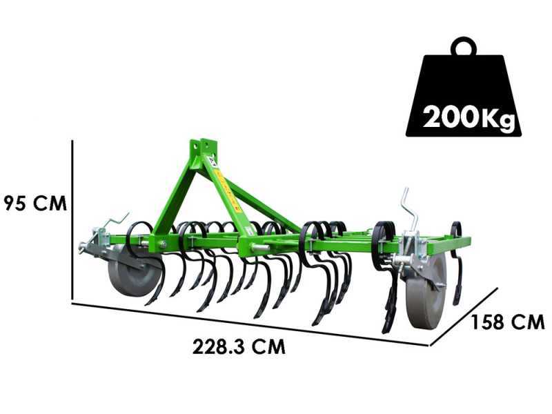 Bomet Carina S-Tines - Vibrocoltivatore - 21 denti - Larghezza di lavoro 210 cm