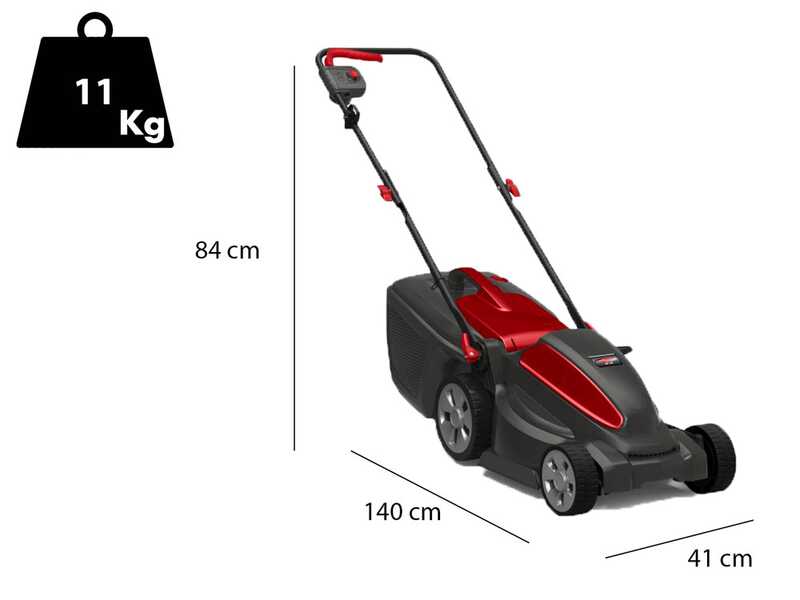 Castelgarden XE 40 - Tagliaerba elettrico a spinta - 1400 W - Taglio 38 cm