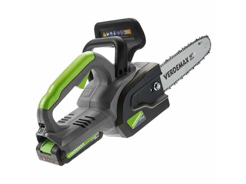 Verdemax SE20 - Elettrosega a batteria 20V 2Ah - Lama da 25cm