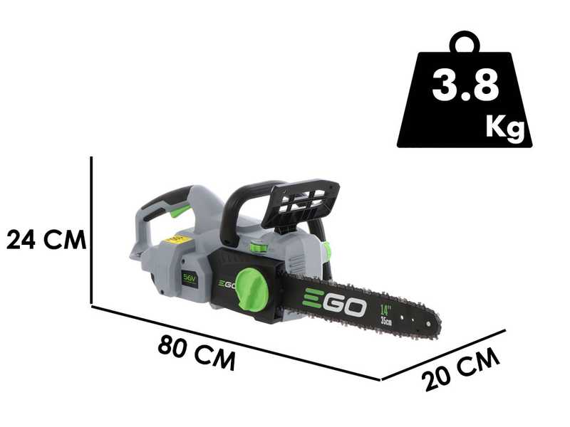 EGO CS1400E - Motosega a batteria 56V 2.5Ah - Lama da 35cm