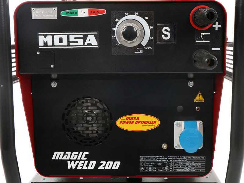 Motosaldatrice a scoppio Mosa New Magic Weld 200 - Saldatura a elettrodo a corrente continua 200A