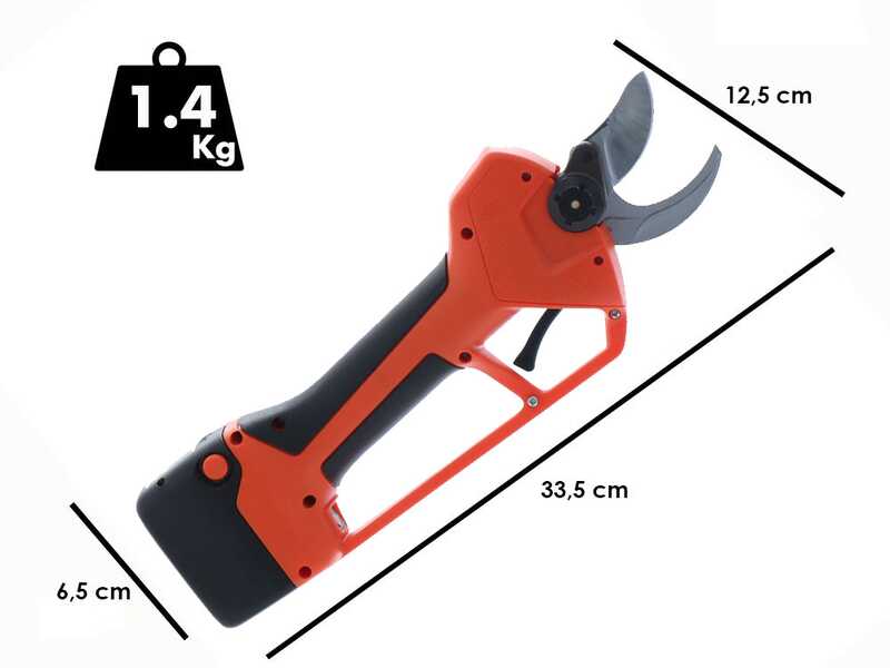 Stocker Titania E-40 TP - Forbice elettrica da potatura - 2x 21.6V  2.6Ah - Diametro di taglio 30mm