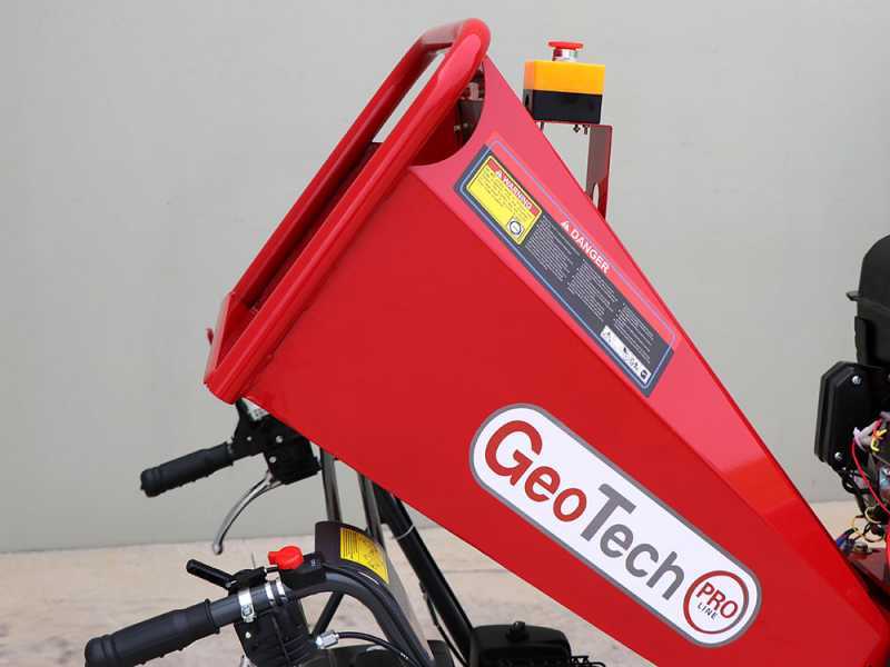 GeoTech Pro BMS 155 BSE - Biotrituratore su motocarriola GeoPorter 330E BS semovente a cingoli 4 rulli - Motore B&amp;S da 13.5HP - Cassone dumper