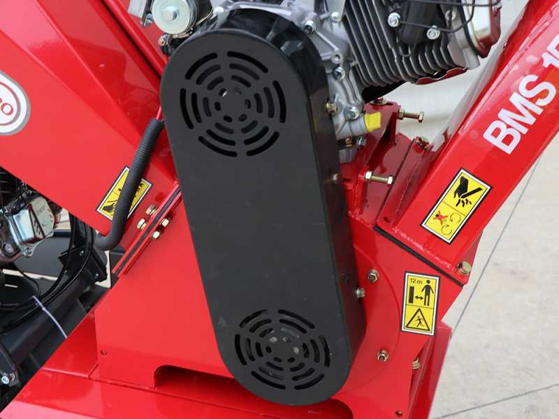 GeoTech Pro BMS 155 BSE - Biotrituratore su motocarriola GeoPorter 330E BS semovente a cingoli 4 rulli - Motore B&amp;S da 13.5HP - Cassone dumper