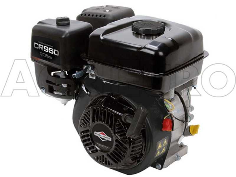 GeoTech Pro BMS 155 BSE - Biotrituratore su motocarriola GeoPorter 330E BS semovente a cingoli 4 rulli - Motore B&amp;S da 13.5HP - Cassone estendibile