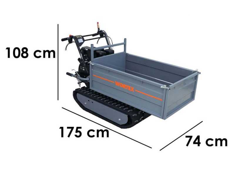 Wortex SFL 500-E - Motocarriola cingolata cassone estensibile 500Kg