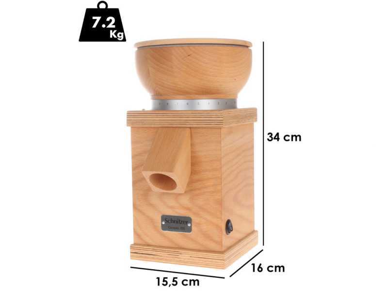Schnitzer Cerealo 125 - Mulino per farina a pietra in faggio multiplex - 360W