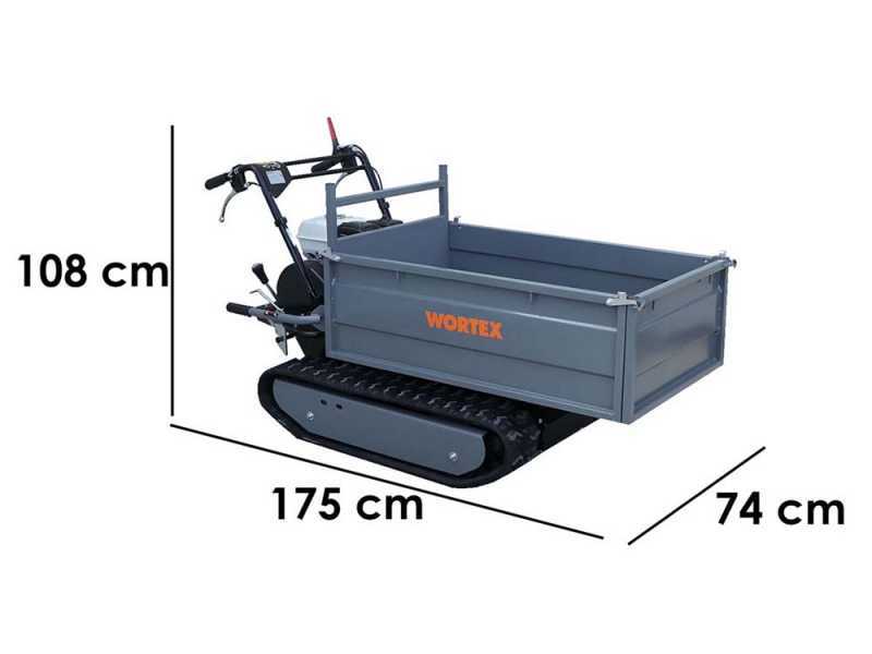 Wortex SFH 500 - Motocarriola cingolata cassone estensibile 500Kg