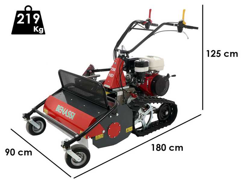 Benassi T750 HD - Trinciaerba professionale a martelli cingolato  - Honda GX390