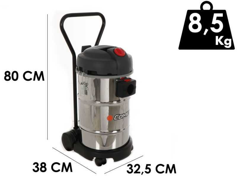 Comet CVP 130 X - Bidone Aspiratutto - 30 lt - Fusto in acciaio - Serie Professionale