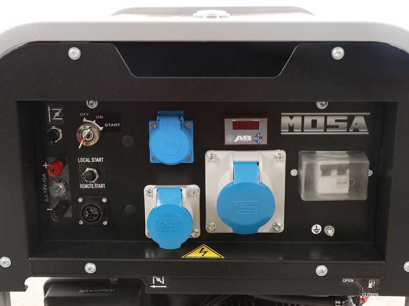 MOSA GE S-5000 BBM AVR EAS - Generatore di corrente a benzina con AVR 4.5 kW - Continua 3.6 kW Monofase + ATS