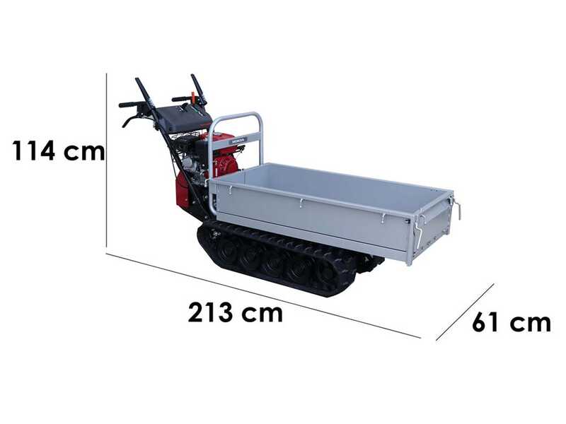 Honda HP 500 BX E1 - Motocarriola cingolata cassone estensibile 500Kg - Cambio idrostatico
