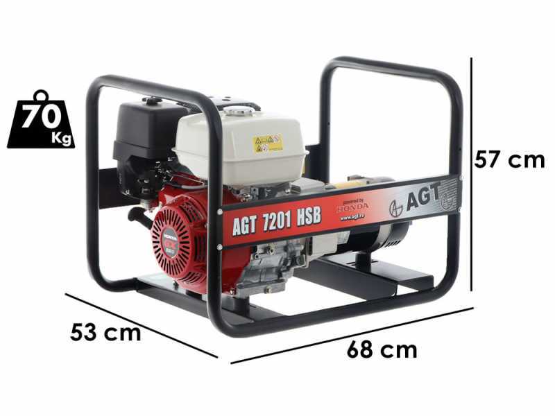 AGT 7201 HSB - Generatore di corrente a benzina 6.1 kW - Continua 5.7 kW Monofase