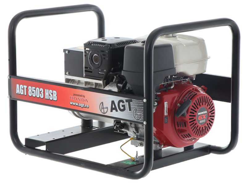 AGT 8503 HSB - Generatore di corrente a benzina 6.4 kW - Continua 6 kW Trifase